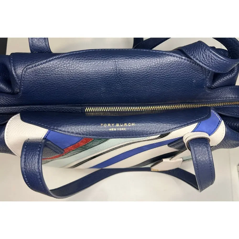 EUC Tory Burch Perry Balloon Multicolored Stripe Handbag